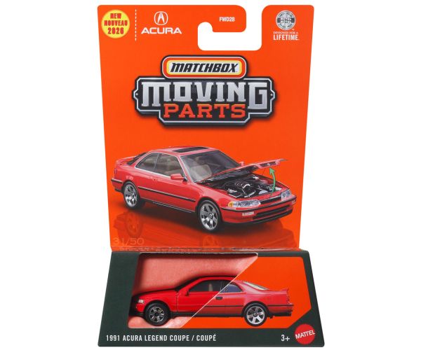 Matchbox Piese Mobile: 1991 Acura Legend Coupe mașinuță deschisă 1/64 - Mattel