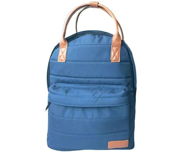 Must: Geantă de școală rotunjită albastră, rucsac 40x30x12cm