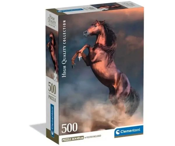 Cal roșu sălbatic HQC puzzle de 500 de piese - Clementoni
