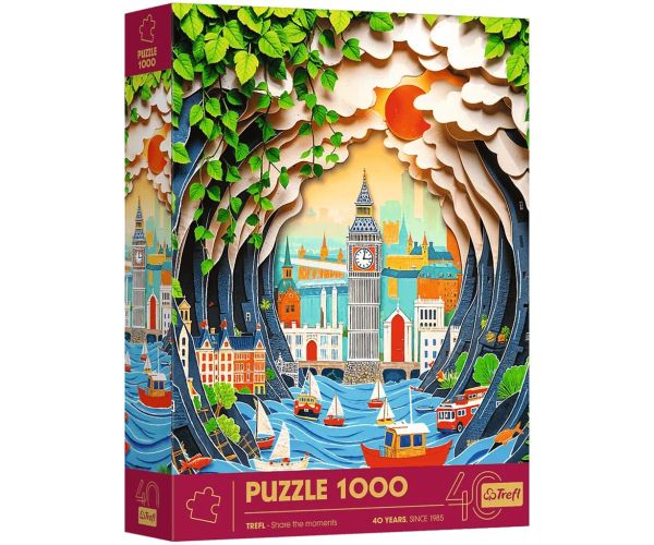 London 3D efect de 40 de ani ediție aniversară puzzle de 1000 de piese - Trefl
