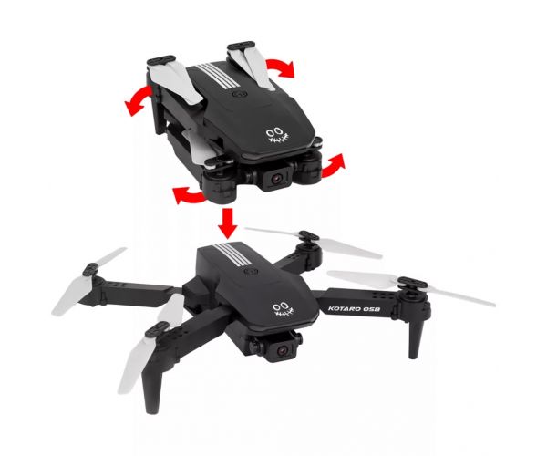 KOO: Kotaro 058 dron pliabil cu telecomandă cu cameră dublă și iluminare LED
