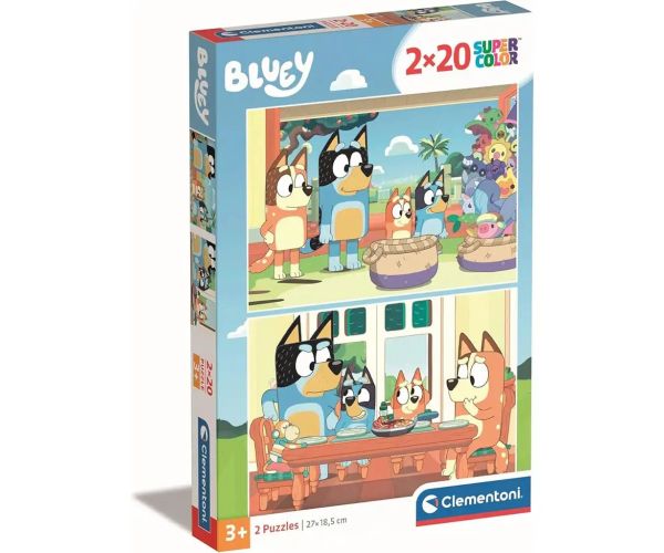Bluey puzzle supercolor de 2x20buc - Clementoni
