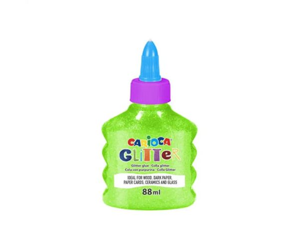 Lipici lichid strălucitor neon verde 88ml - Carioca