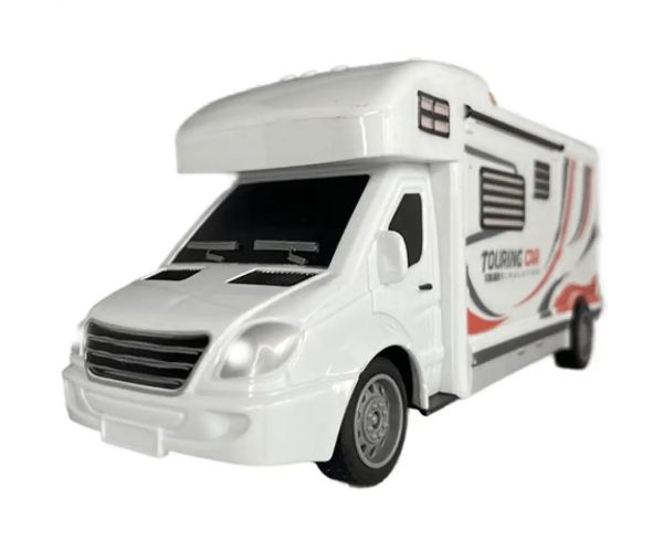 Touring Car autocaravană cu telecomandă RC cu lumină 27MHz scara 1/32 25cm