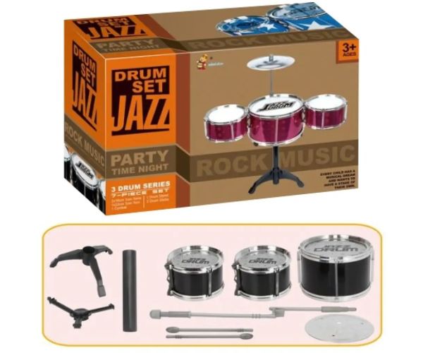 Jazz Drum 4 părți jucărie echipament de tobă