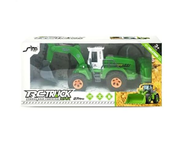 RC Truck vehicul de muncă verde cu telecomandă 1/30 27MHz