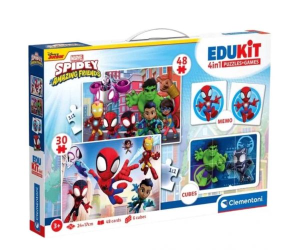 Edukit: Spidey 4 în 1 colecție de jocuri - Clementoni