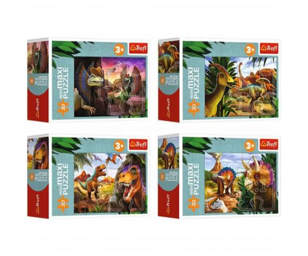 Descoperă lumea dinozaurilor 20 bucăți MiniMaxi puzzle - Trefl