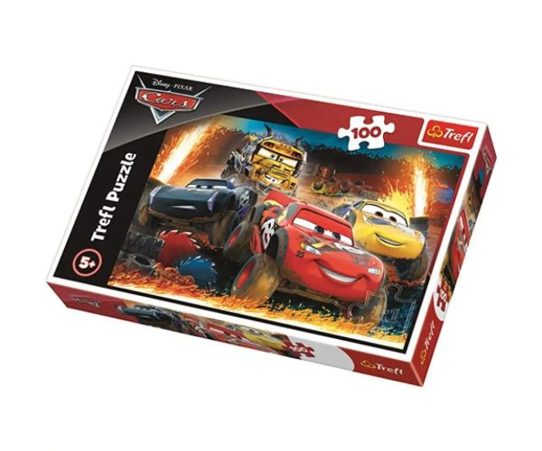 Mașini 3 puzzle de curse extrem 100buc - Trefl
