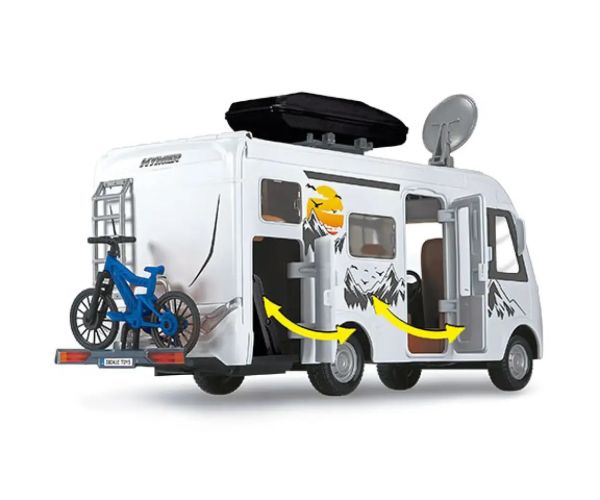 Hymer Camping Van autocaravană cu accesorii 30cm - Dickie Toys
