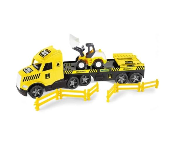 Magic Truck Technic: Camion cu buldozer și lumini 80cm - Wader