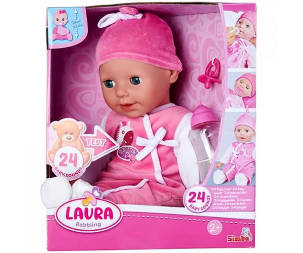 Laura păpușă cu sunete și suzetă 38cm - Simba Toys