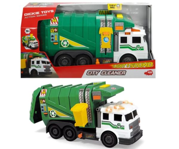 Mașină de gunoi de 39cm cu lumini și sunete - Dickie Toys