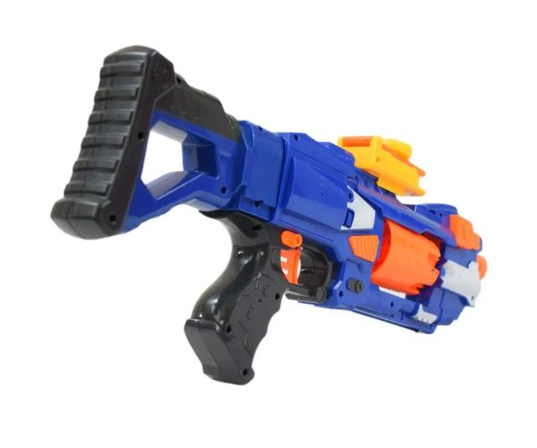 Soft Bullet Gun: Pistol manual cu magazie rotativă dimensiune 44cm