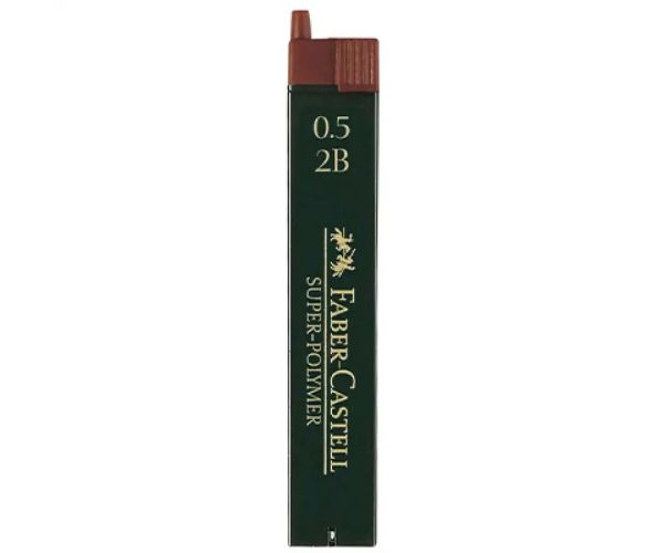 Faber-Castell: Super Polymer mină 0,5mm 12 bucăţi 2B