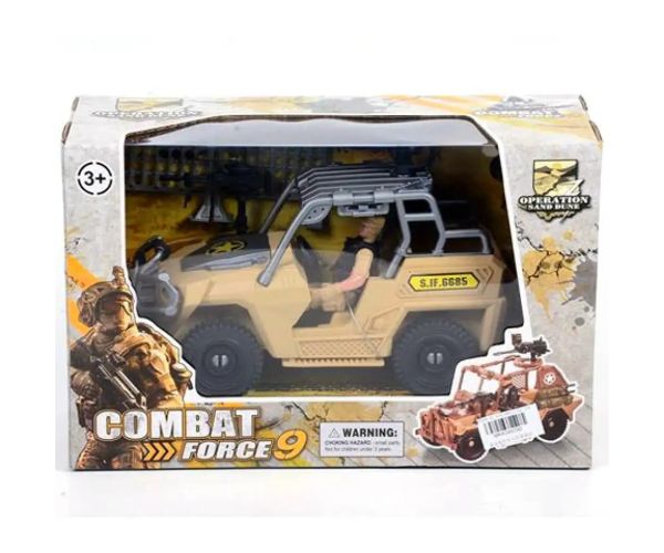 Combat Force 9 jeep militar cu figurină de acțiune