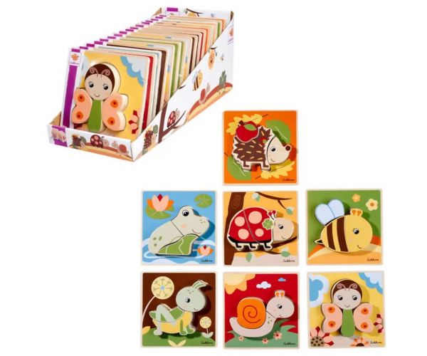 Eichhorn: Puzzle cu animale din lemn în mai multe variante 1buc - Simba Toys
