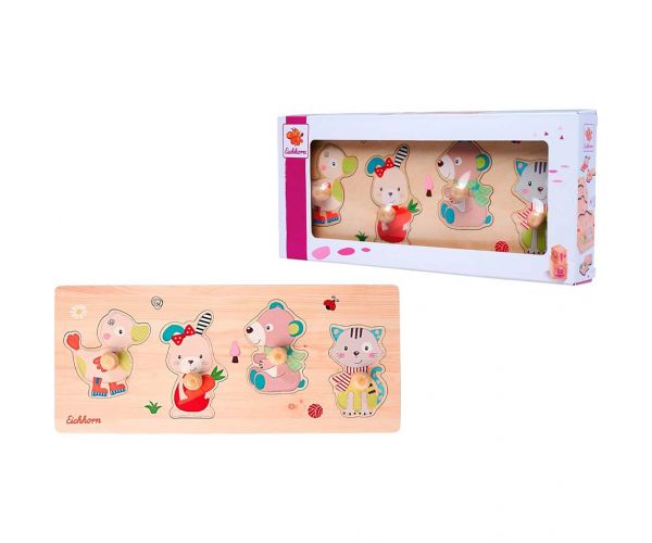 Eichhorn: Puzzle din lemn Prieteni drăguți - Simba Toys