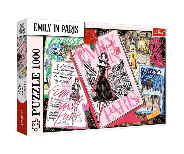 Emily în Paris: Reviste de modă puzzle de 1000 de piese - Trefl