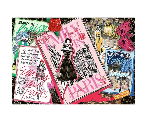 Emily în Paris: Reviste de modă puzzle de 1000 de piese - Trefl