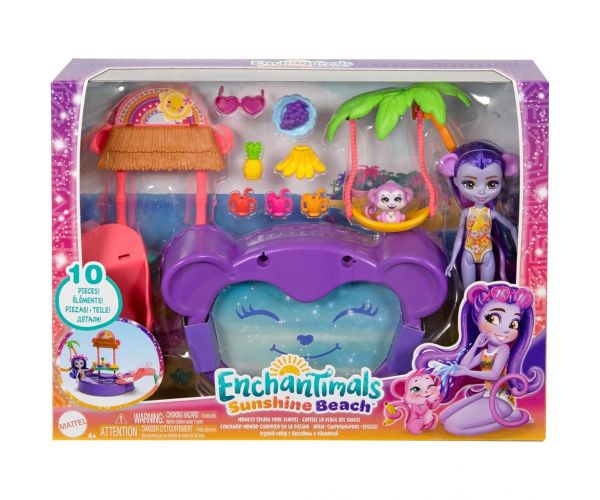 Enchantimals: Set de joacă petrecerea la piscină a maimuței - Mattel