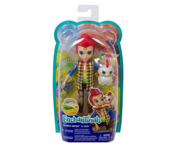 Enchantimals Edward Rooster figura és Cluck kakas állatfigura - Mattel