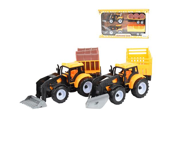Engineering Truck: Set tractor cu remorcă și butoaie de ulei 28cm