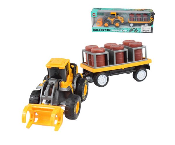 Engineering Truck: Tractor cu butoaie de ulei si remorcă 24cm