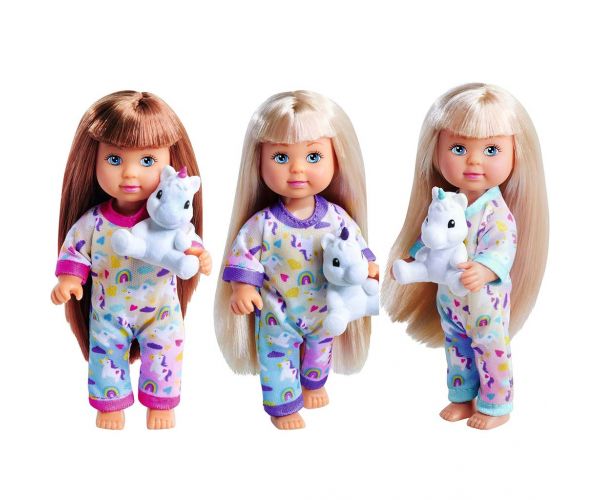 Evi Love: Păpușa Evi în pijama cu un unicorn, în mai multe variante - Simba Toys