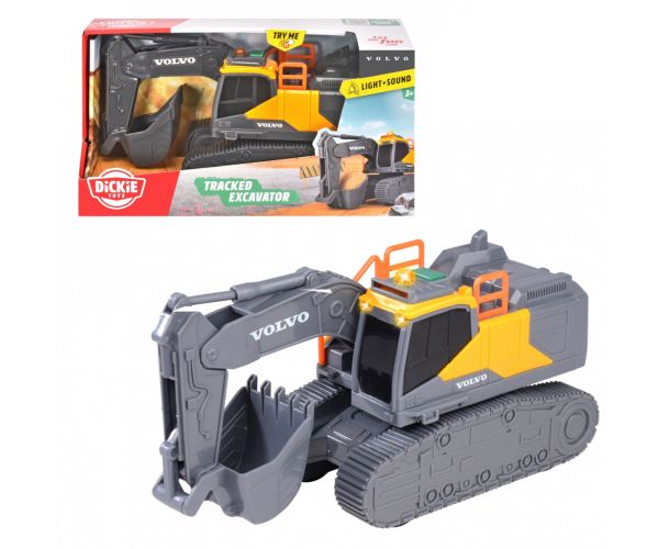 Excavator Volvo cu efecte de lumină și sunet 23cm - Dickie Toys