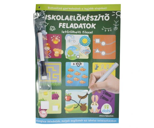 Exerciții pregătitoare pentru școală cu marker lavabil - D-Toys