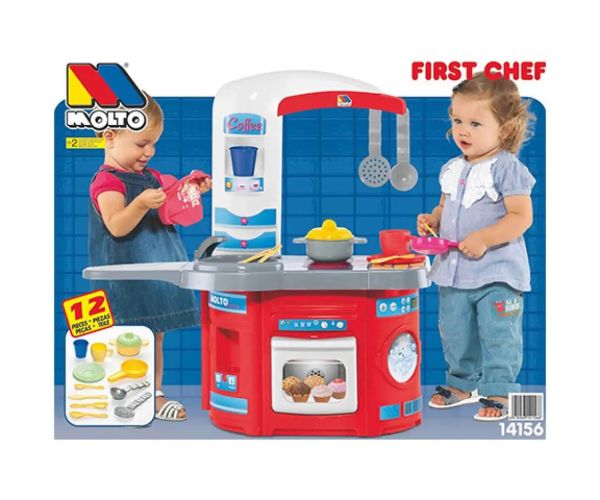 Molto: prima mea bucătărie culoarea roșie 12 bucăți set 65x27x68cm