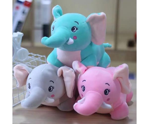 Pluș elefant colorat mai multe variante 25cm