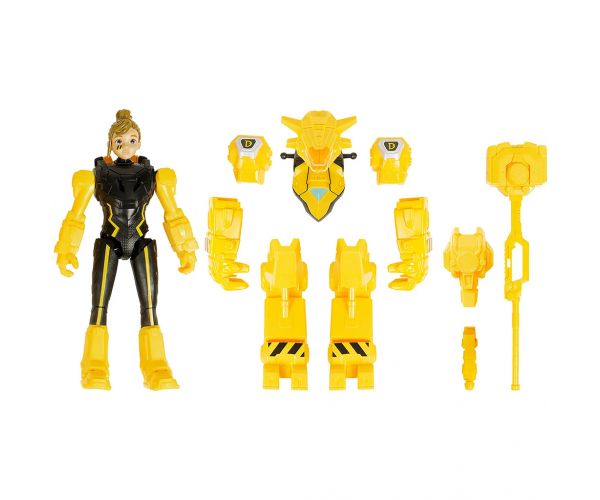 Quantum Heroes: Figurina de acțiune Dinoster Delby cu armură galbenă de 20 cm