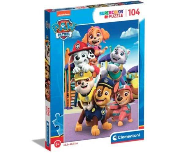 Paw Patrol Supercolor 104 bucăți puzzle - Clementoni