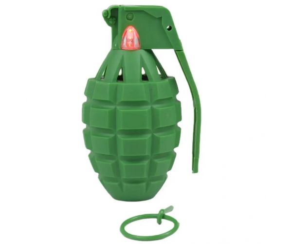 Breah: jucărie grenadă de mână cu sunete și lumini culoarea verde 11cm