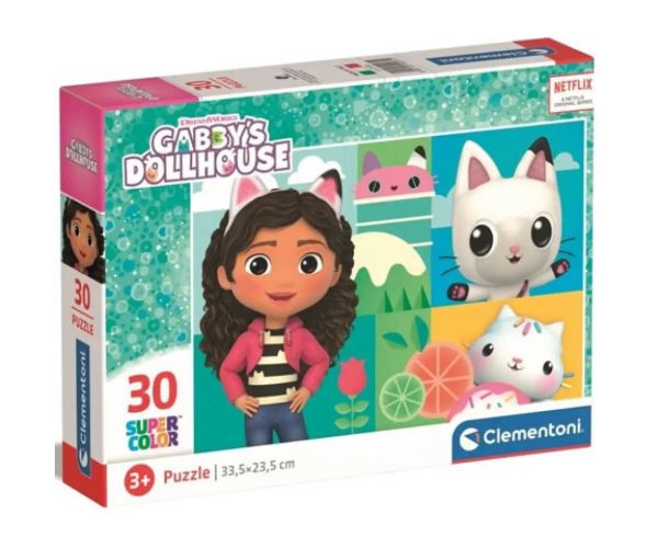 Gabbys Dollhouse Supercolor puzzle 30 bucăți - Clementoni