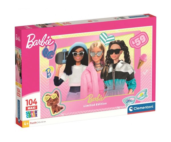 Puzzle maxi de 104 piese Barbie prietene - Clementoni