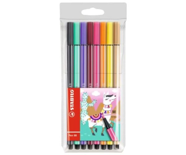 Stabilo: Pen 68 lamă set 8 bucăți colorat