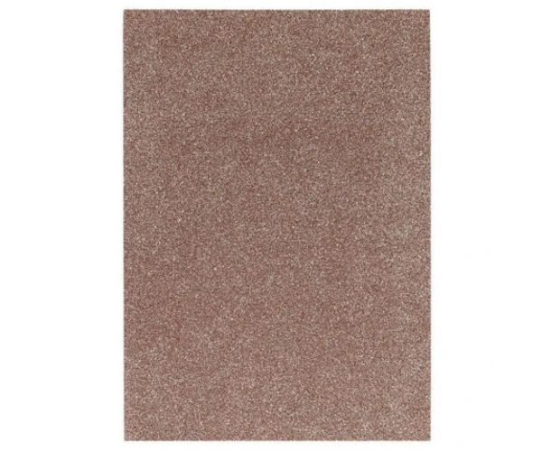 Spirit: Autoadeziv foaie decorativă spumă burete sclipici culoarea maro mărimea A4 1bc