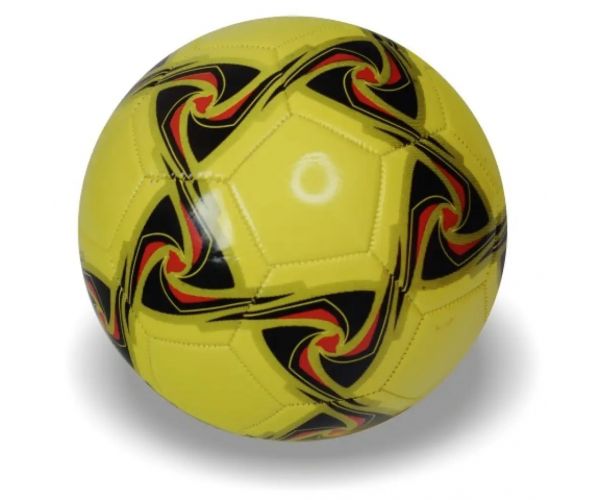 Minge de fotbal colorata din piele artificiala in mai multe variante 22cm