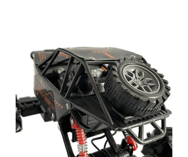 Telecomandă RC Cross Country Jeep cu suspensie cu arc și efecte de lumină 21 cm 2,4 GHz