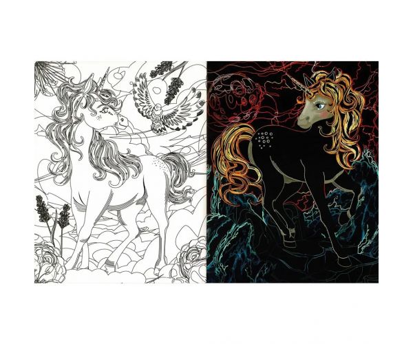 Unicornii ascunși 3. - Carte de colorat cu pagini de zgâriere și colorare