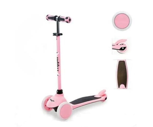 On and Go trotinetă trei roți culoarea roz - Mondo Toys