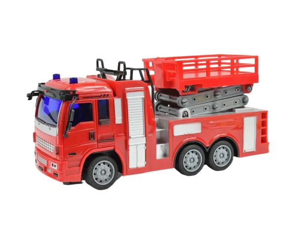 Camion de pompieri cu lumini telecomandă RC 27MHz 20cm în trei versiuni 1bucată