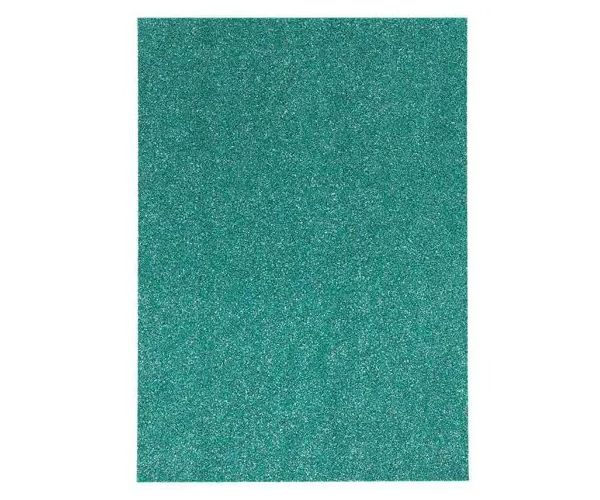 Spirit: Burete foaie decorativ sclipici culoarea verde deschis mărimea A4 1bc