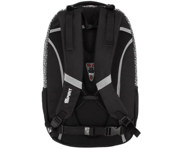Spirit: Campus negru-alb rucsac, ghiozdan formă rotundă 46x32x19cm