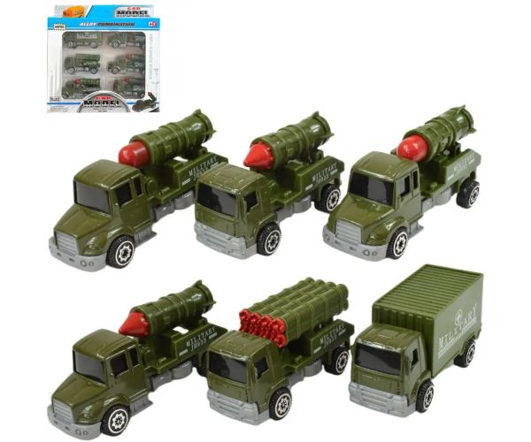 Car Model: Set de 6 mașini militare mici