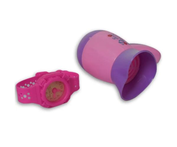 Set de frumusețe roz din 9 piese cu pantofi, ceas și accesorii