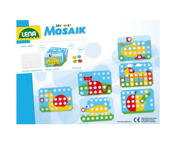 LENA: Setul meu creativ Mosaik Primul Pötyi cu 7 modele 32mm 36bucăți